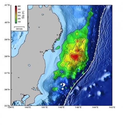 An Overhead Image of the Estimated Fault Slip due to the 9.0 Tohoku-Oki Earthquake
