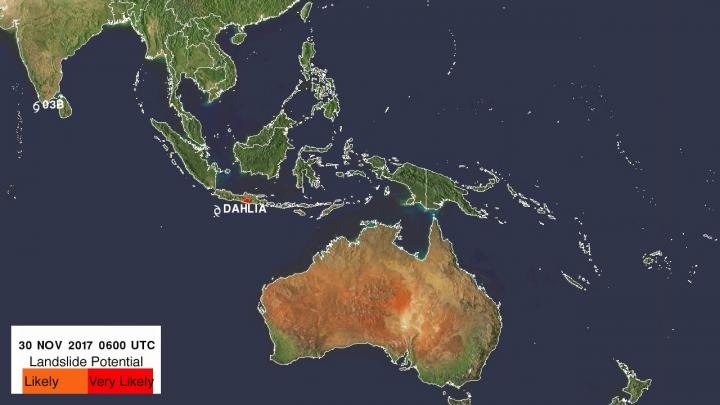 Landslide Potential Map from Dahlia