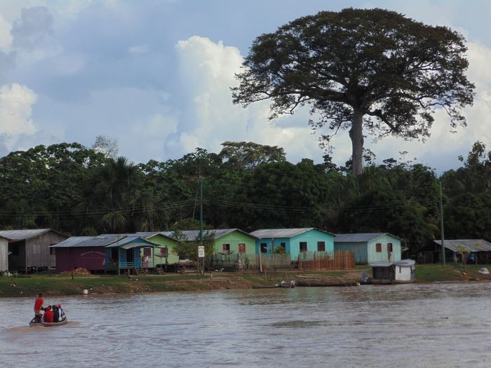 River community in Amazonia