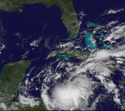 GOES-13 Image of Tropical Storm Richard