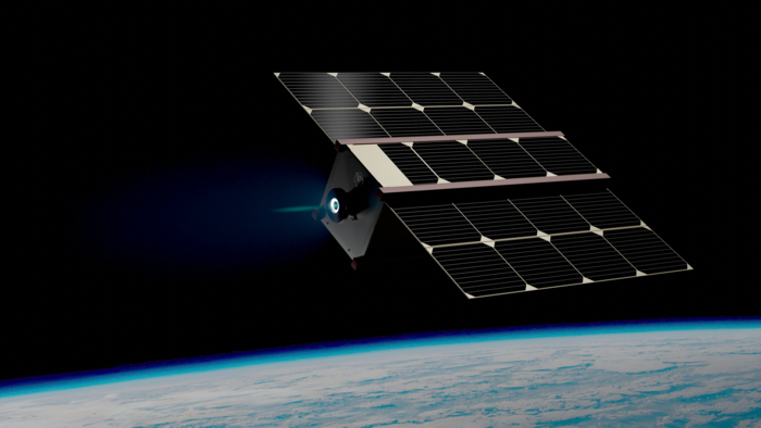 solar system satellite 3d rendering