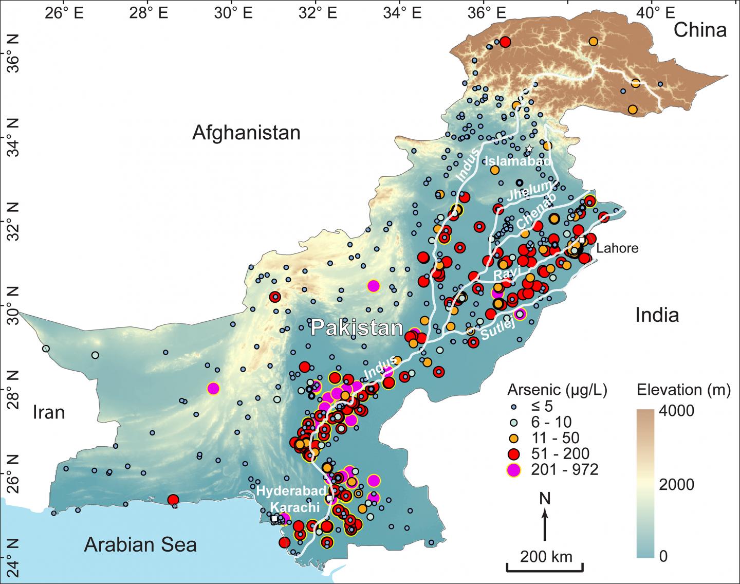 Extensive Arsenic Contamination Found in Groundwater Beneath Pakistan's Indus Plain