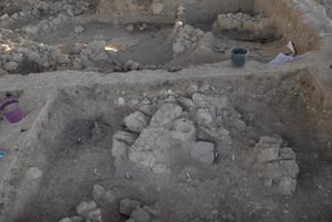 The studied area during excavation.