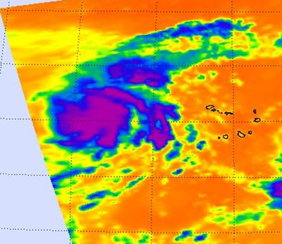 NASA Infrared Image of Tropical Storm Lisa