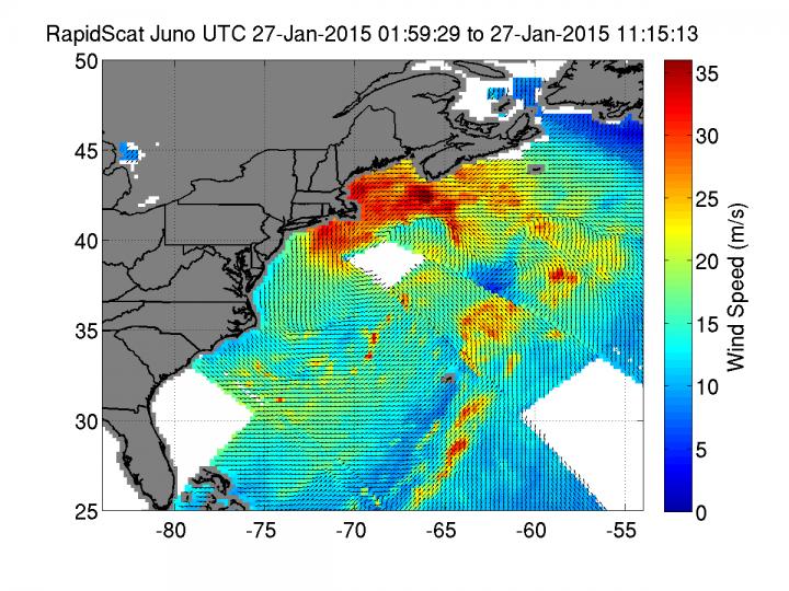 Nor'easter's Strongest Winds