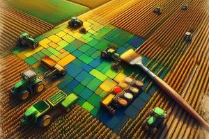 AI-generated graphic: cornfield experiment