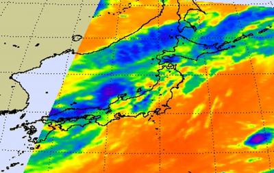 NASA AIRS Infrared Image of Tropical Storm Dianmu