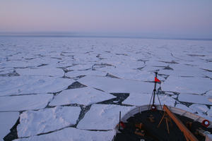 Arctic sea ice, as seen from the USCG Healy