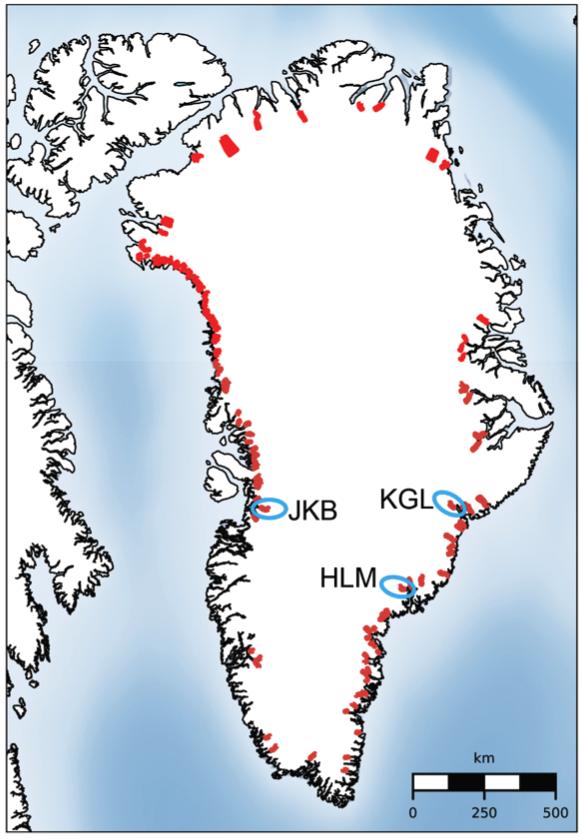 Glaciers Included in This Study