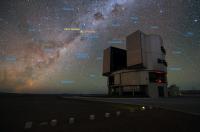 The Very Large Telescope and Alpha Centauri in the night sky