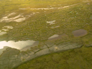 Polygonal-shaped lands Alaska observatory