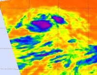 NASA Infrared Image of Tropical Storm Colin's Thunderstorm Cloud Tops
