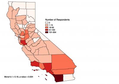 Gun Violence Restraining Orders in California Counties, 2016-2019