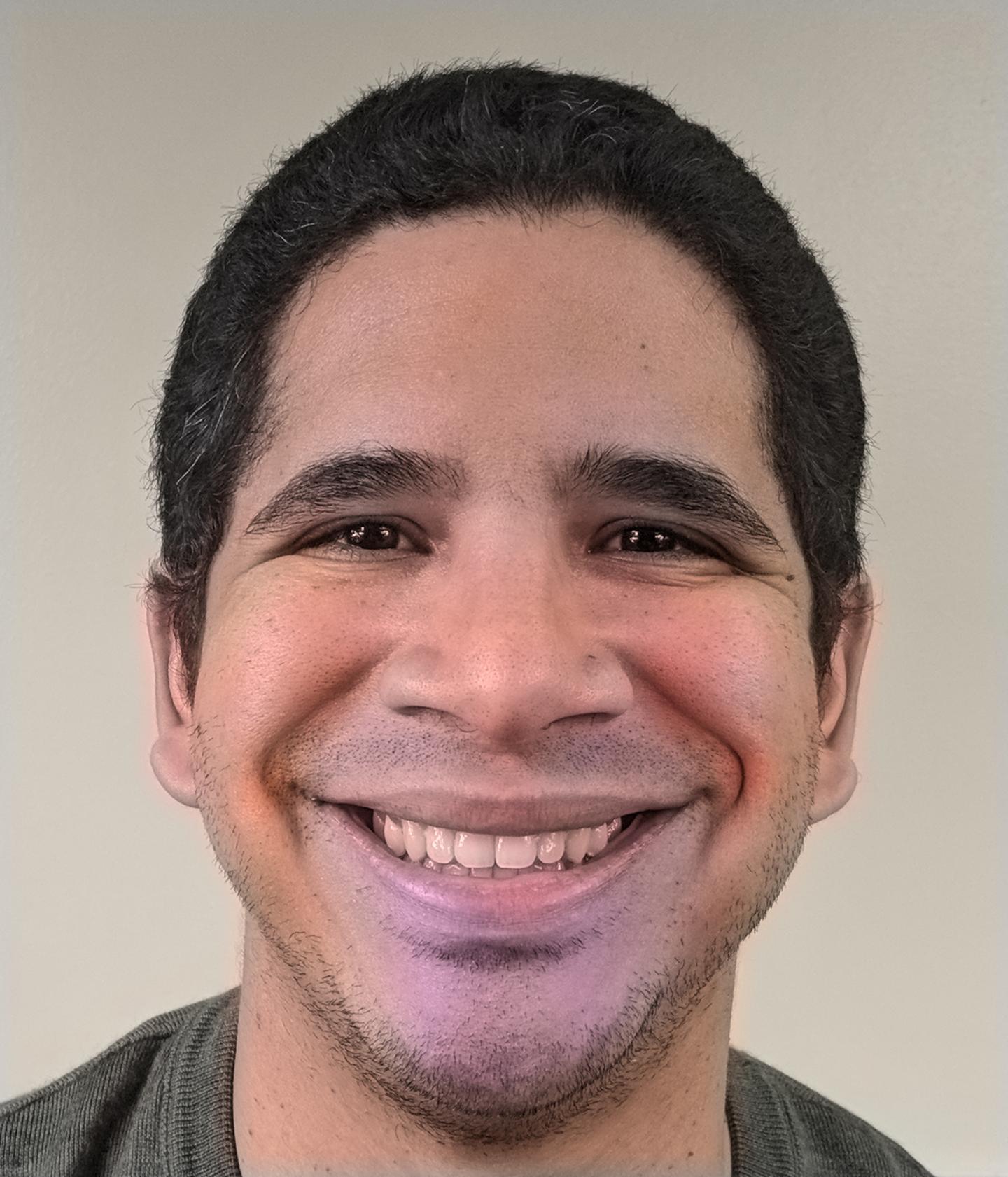 Happy Face Retouched to Enhance Color