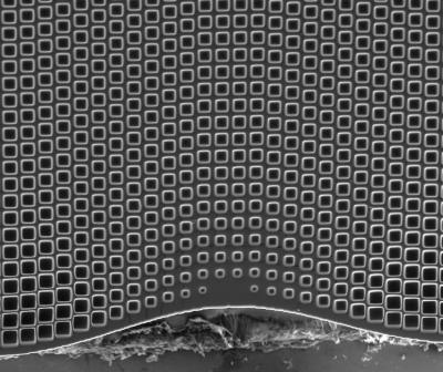 3-D Terahertz Cloak - Micrograph