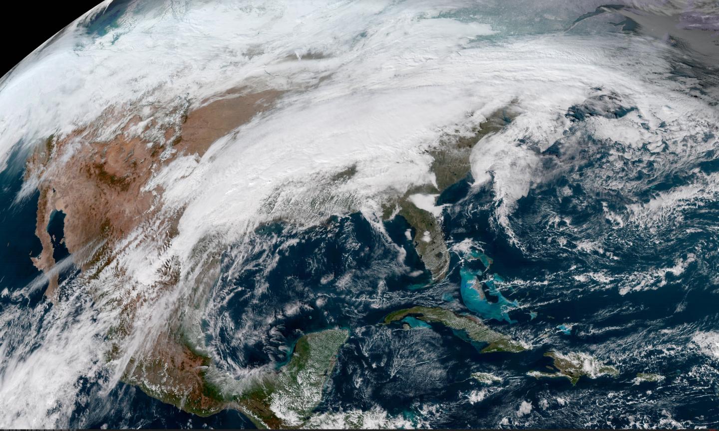 GOES-East Image of US. Weather