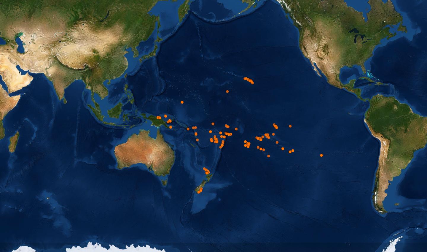 Locations of the 7759 samples already released in the Pofatu Database