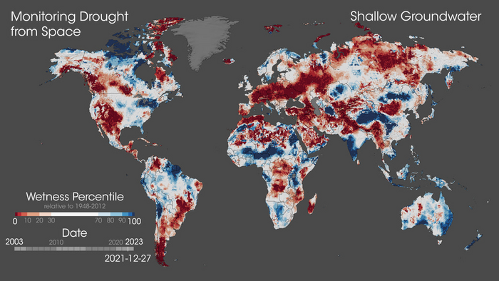 Global shallow groundwater from 2003 to 2021.