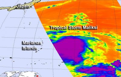 Tropical Storm Maliksi in NASA Infrared