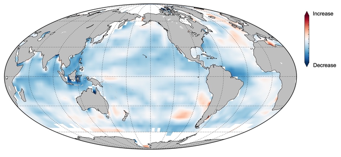 Global map of ocean memory in decline