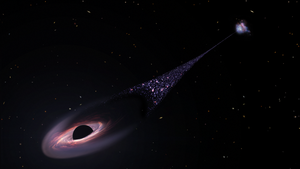 RUNAWAY SUPERMASSIVE BLACK HOLE ILLUSTRATION