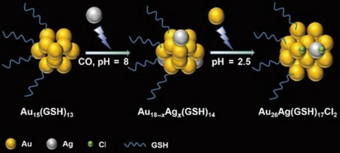 Synthesizing water-soluble alloy nanoclusters