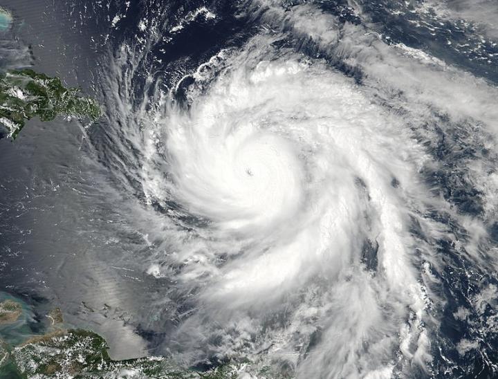 Hurricane Maria approaching Puerto Rico on Sept. 20, 2017