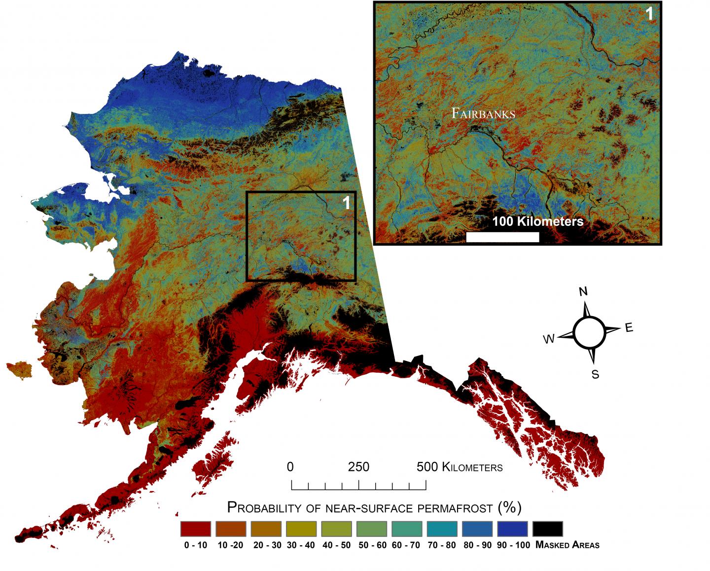 Current Probability of Near-Surface Permafrost in Alaska