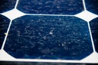 Closeup of Solar Panels with Dirt