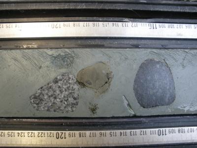 Pebbles in a Sediment Core
