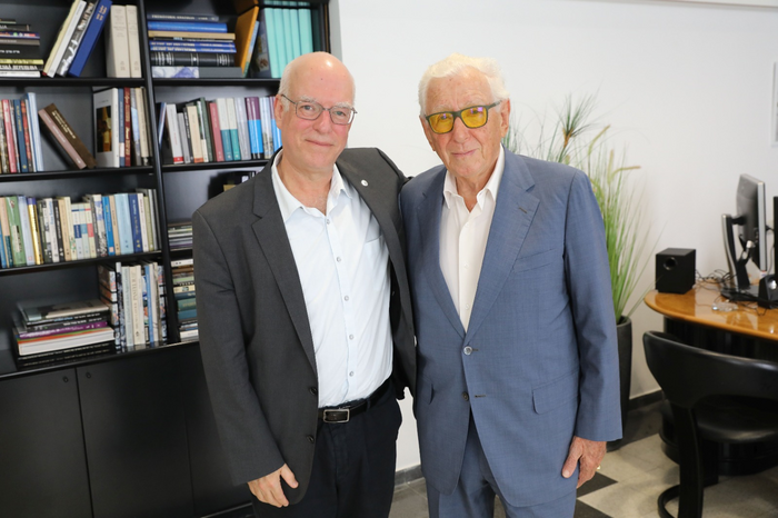 (Left to right): Prof. Ariel Porat & Sir Frank Lowy