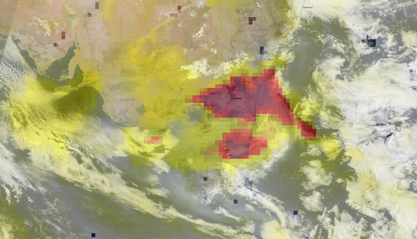 Aerosols from Australian Bushfires
