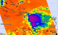 AIRS image of Erika Dissipating Near Cuba