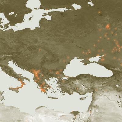 European Hot Spots and Fires Identified from Space