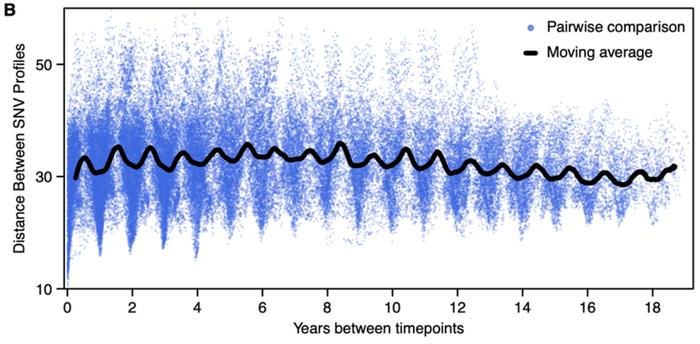 Seasonal evolution of bacteria in Lake Mendota