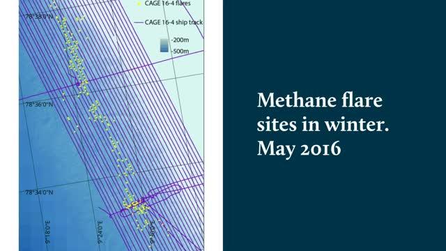 Arctic Ocean Methane Flare Sites