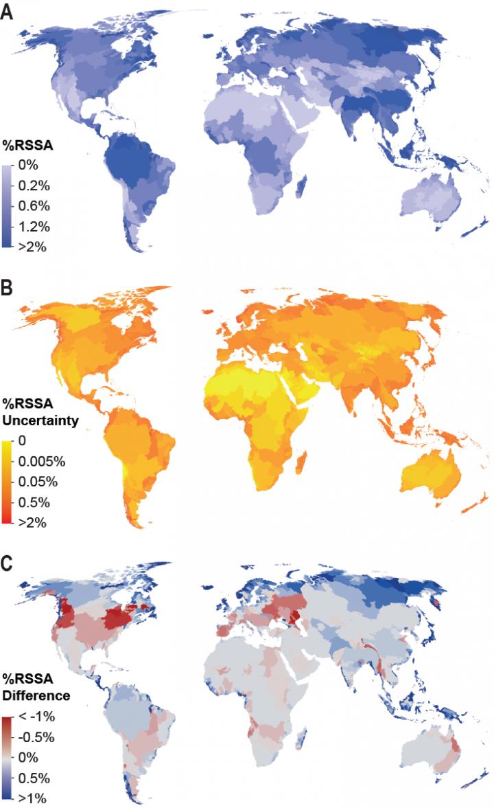 Global Patterns of Stream and River Coverage