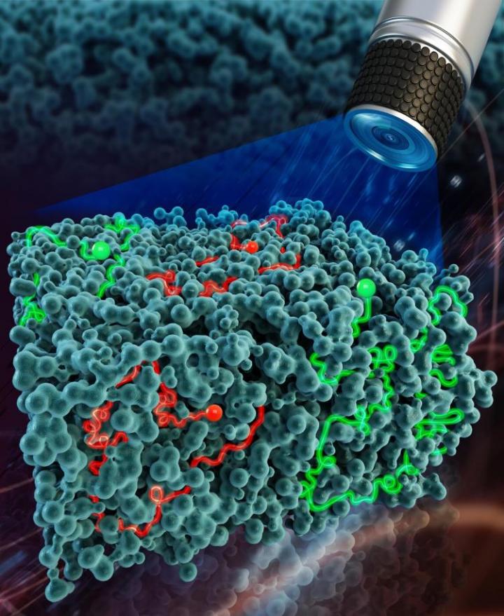 Particles moving through a generic porous material