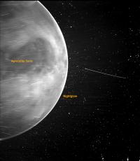 Parker Solar Probe view of Venus (annotated)