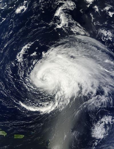NASA MODIS Image of Hurricane Leslie