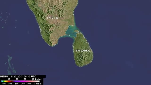 IMERG Video of Rainfall Over Sri Lanka