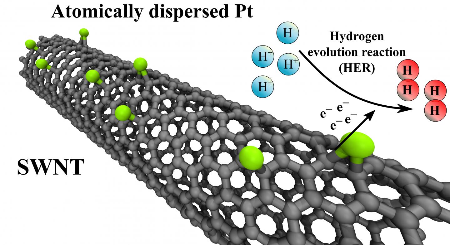 Carbon Nanotubes Stabilize Single Platinum Atoms