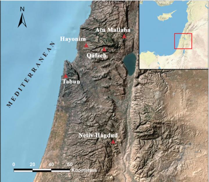 Natufian Site Map