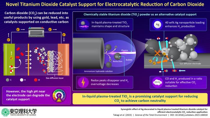 Novel titanium dioxide catalyst for effective electrocatalytic carbon dioxide reduction