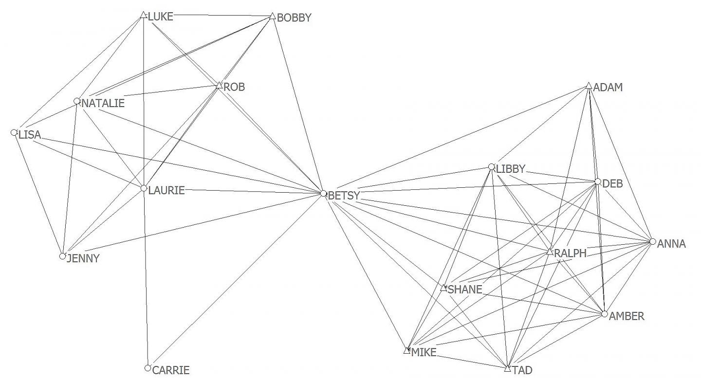 Figure 2:  Betsy's Friendship Network