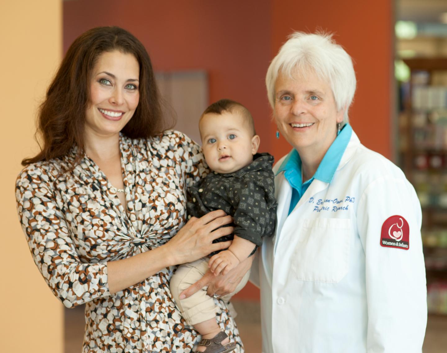 Mom and Baby with URI Professor Debra Erickson-Owens