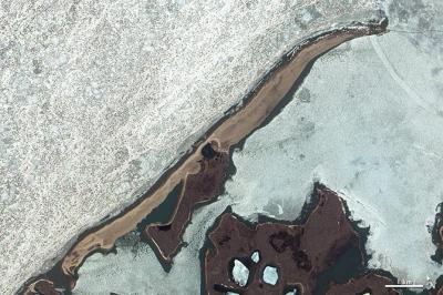 Barrier Island Facing the Beaufort Sea