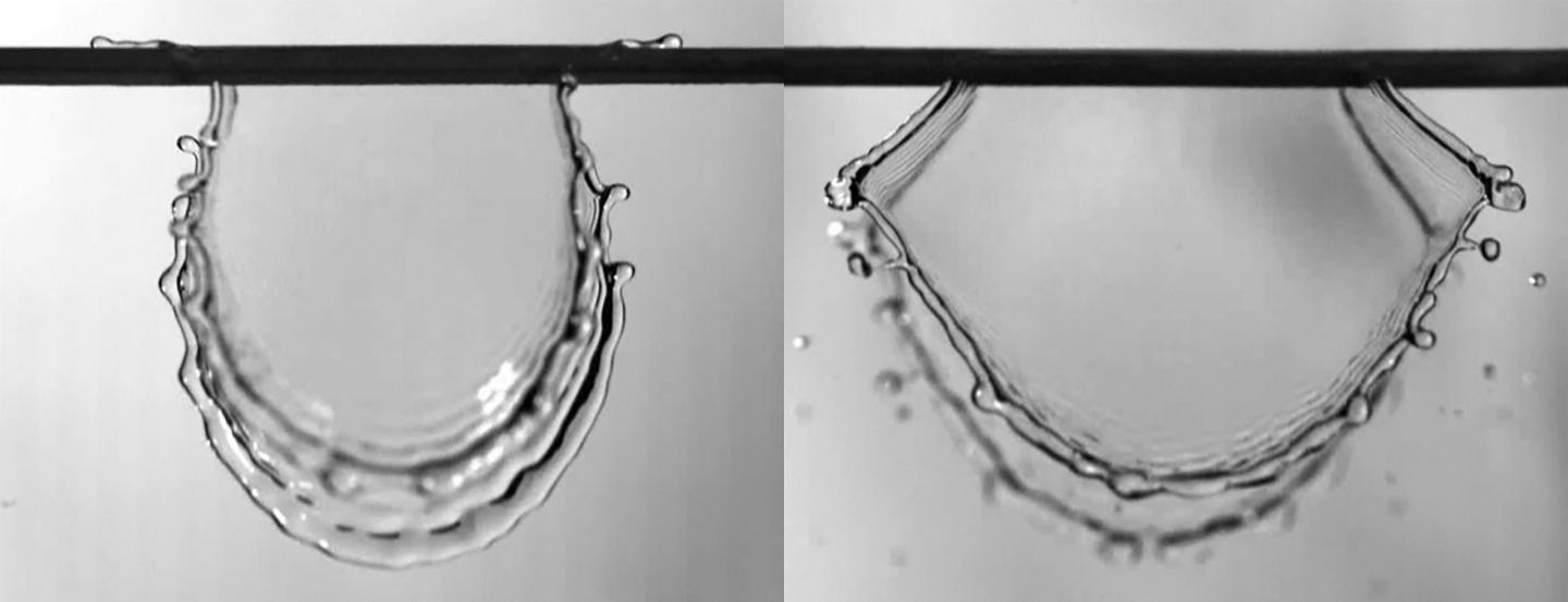 Lobes from 4 Meters/second Impacting Fibers