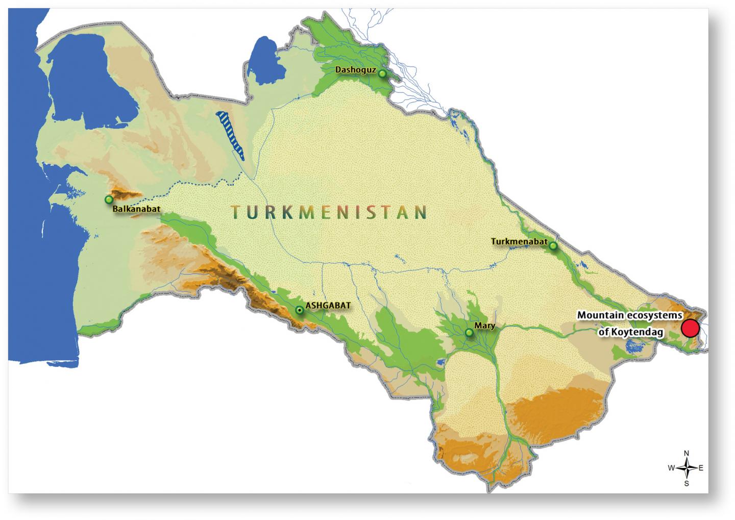 Location of Koytendag