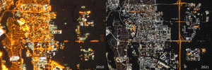 Change of Light Pollution in Calgary 2010-2021